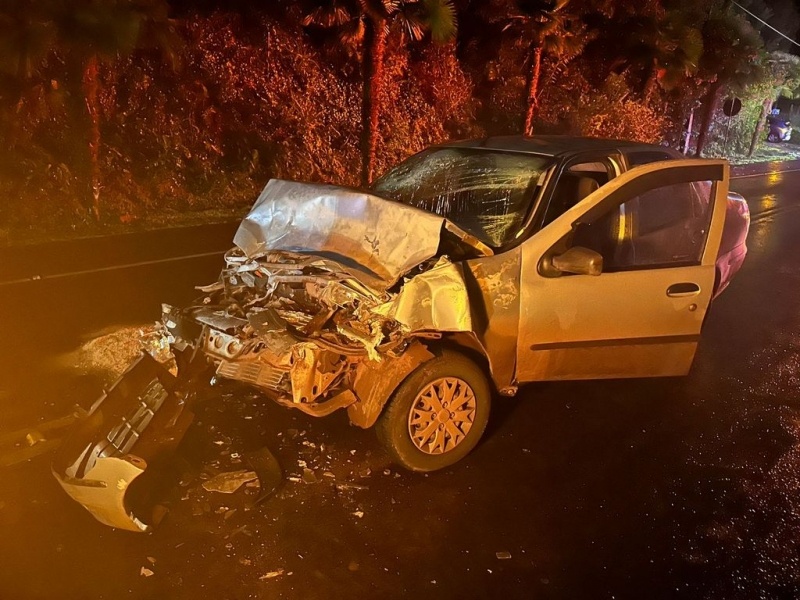 Motorista foge após provocar acidente em Luzerna
