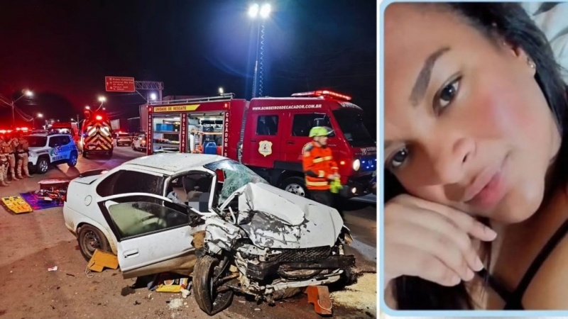 Mulher morre e várias pessoas ficam feridas em grave acidente entre dois carros em Caçador