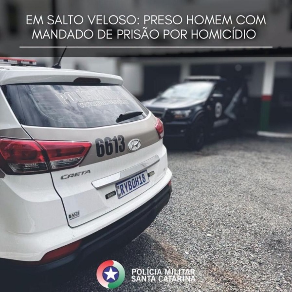 Condenado por homicídio é preso após fuga em rodovia entre Treze Tílias e Salto Veloso