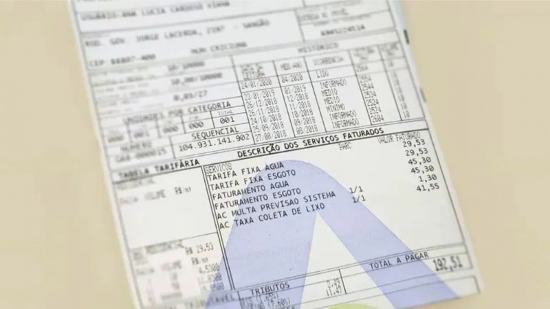 Conta de água da CASAN muda de formato a partir de agosto