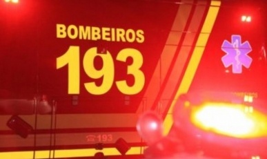 Bombeiros atendem homem que foi atropelado por caminhonete em Piratuba