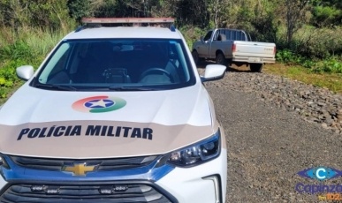 Caminhonete furtada em Caçador é recuperada pela Polícia Militar