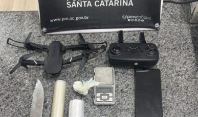 Jovem é preso por tráfico de drogas após tentar fugir da Polícia Militar em Campos Novos