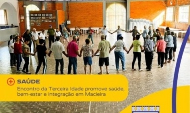 Grupo da terceira idade de Macieira participa de encontro sobre saúde e bem-estar