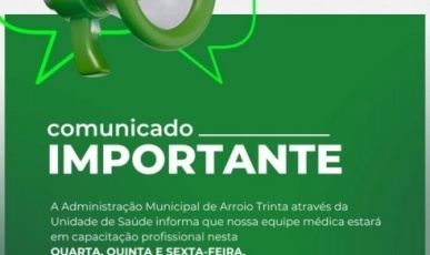 Unidade de Saúde de Arroio Trinta reduz quadro médico para capacitação e reforça atendimento de urgência