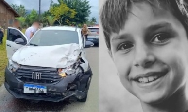 Morre menino atropelado por carro conduzido por motorista embriagado em SC