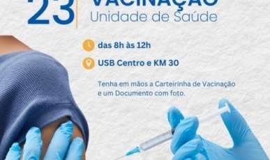 Macieira promove Dia D de Vacinação nesta sexta-feira, 23 de maio