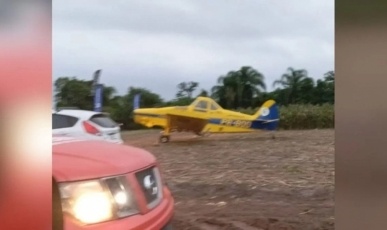 Avião faz pouso forçado e mobiliza equipes de resgate em SC