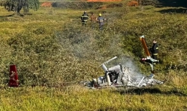 Piloto morre após queda de helicóptero em SC