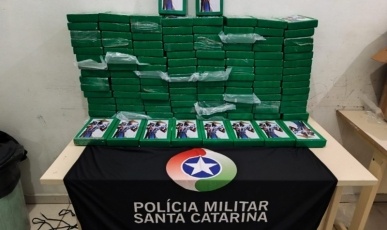 Operação conjunta da PM e PRF apreende 140 kg de cocaína em Joinville