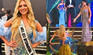 Vídeo: Miss brasileira cai no palco durante final de concurso internacional no Egito