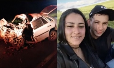 Jovem casal morre em grave acidente na BR-470 em Curitibanos