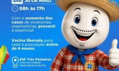 Secretaria de Saúde de Água Doce realiza “Arraiá da Vacina” para reforçar imunização contra a gripe