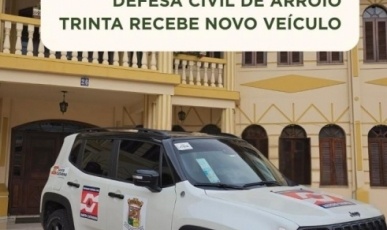 Defesa Civil de Arroio Trinta recebe veículo 0km para reforçar atendimento a emergências
