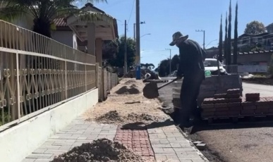 Investimento de R$ 177 mil viabiliza novas calçadas em Salto Veloso