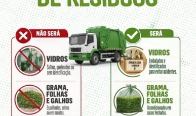 Salto Veloso reforça orientações para descarte de vidros, galhos e resíduos de jardinagem