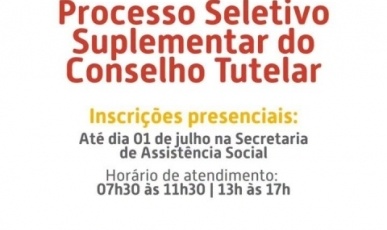 Inscrições para Processo Seletivo Suplementar do Conselho Tutelar são prorrogadas em Treze Tílias