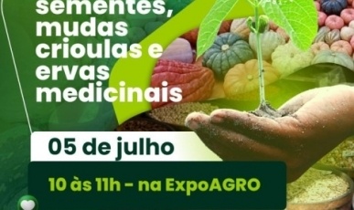 ExpoAGRO em Arroio Trinta terá troca de sementes crioulas e mudas medicinais no dia 5 de julho