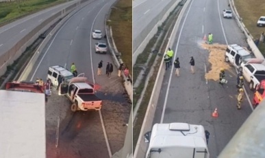 Acidente trava a BR-101 em Palhoça na manhã deste sábado(27)