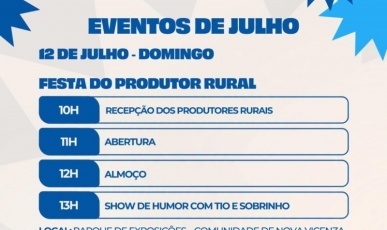 Festa do Produtor Rural reforça a importância do agronegócio para a economia de Água Doce