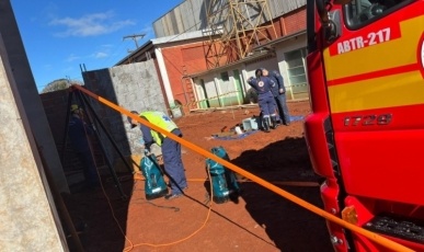Trabalhador morre após cair em poço de aproximadamente 10 metros em obra de usina em Campos Novos