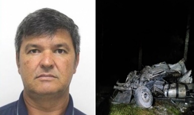 Motorista que morreu após queda de carreta em ribanceira em Iomerê é identificado