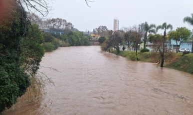 Chuva supera 84 mm em Caçador e Rio do Peixe está 1 metro acima