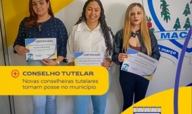 Prefeitura de Macieira realiza posse de novos membros do Conselho Tutelar