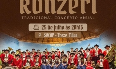 Banda dos Tiroleses retoma tradicional Jahres Konzert neste sábado (25) em Treze Tílias