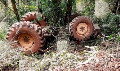 Agricultor morre em acidente com trator no limite entre Marcelino Ramos e Maximiliano